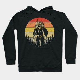 Bigfoot Native American Headdress Hoodie